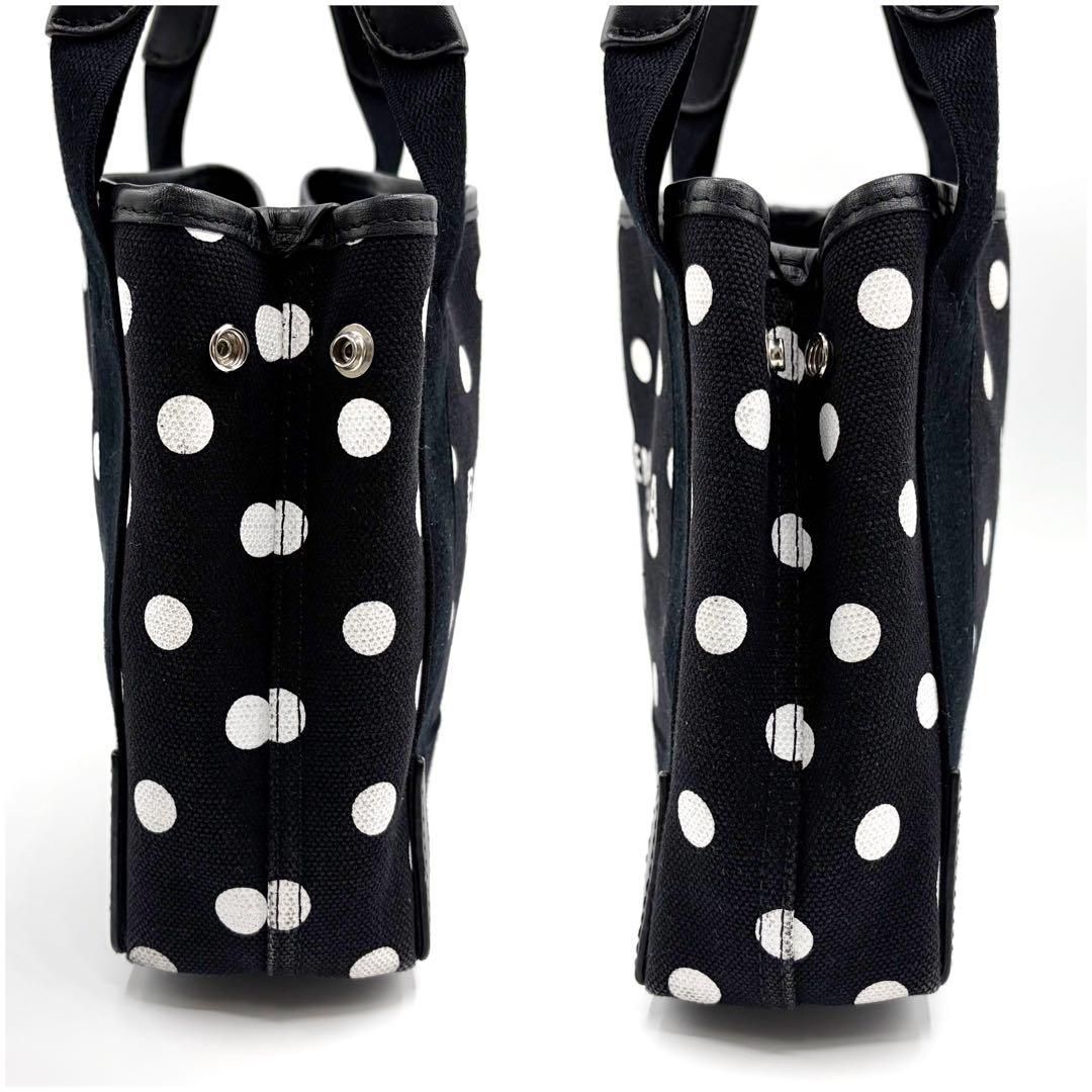 ⭐️美品⭐️ バレンシアガ ネイビーカバスXS ブラック ドット柄