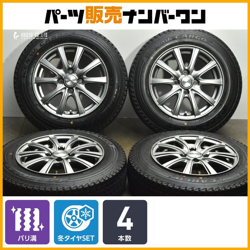 バリ溝 DOS 14 in 5.5 J 38 PCD 100 グッドイヤー アイスナビカーゴ 155|80 R LT プロボックス サクシード スタッドレス 交換用 可