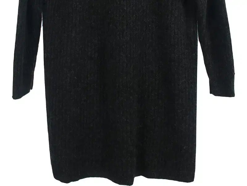 ユニクロ (WOMEN - L) ウール100% ONE ボタン ロング ニット カーディガン