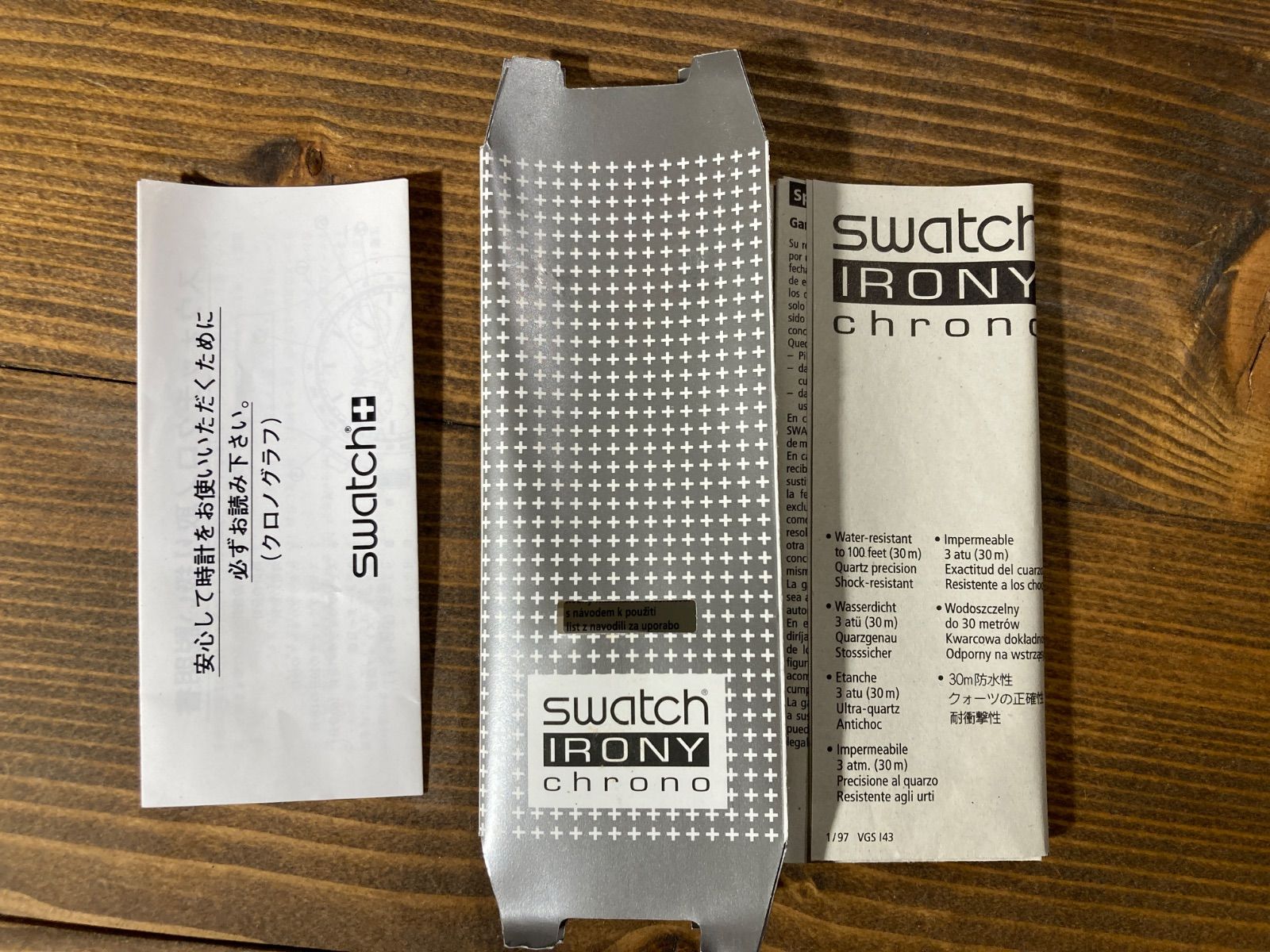 MP 024 SWATCH 90年代 IRONY CHRONO クォーツ ケース 取説付
