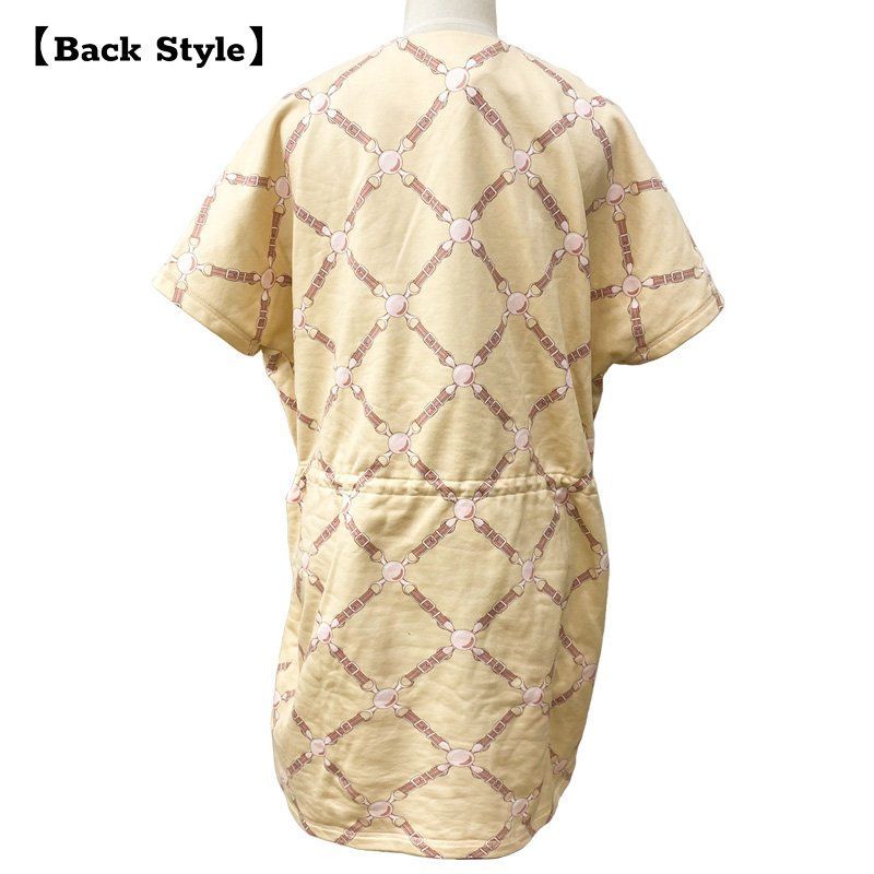 A HERMES エルメス レディース チュニックワンピース ドローストリング べージュ サイズ42 1727