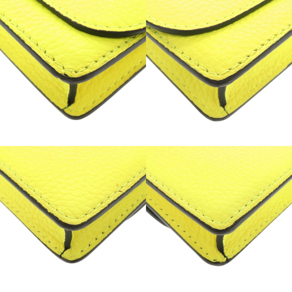 美品 バーバリー レザー ネオンイエロー ショルダーバッグ ショルダー