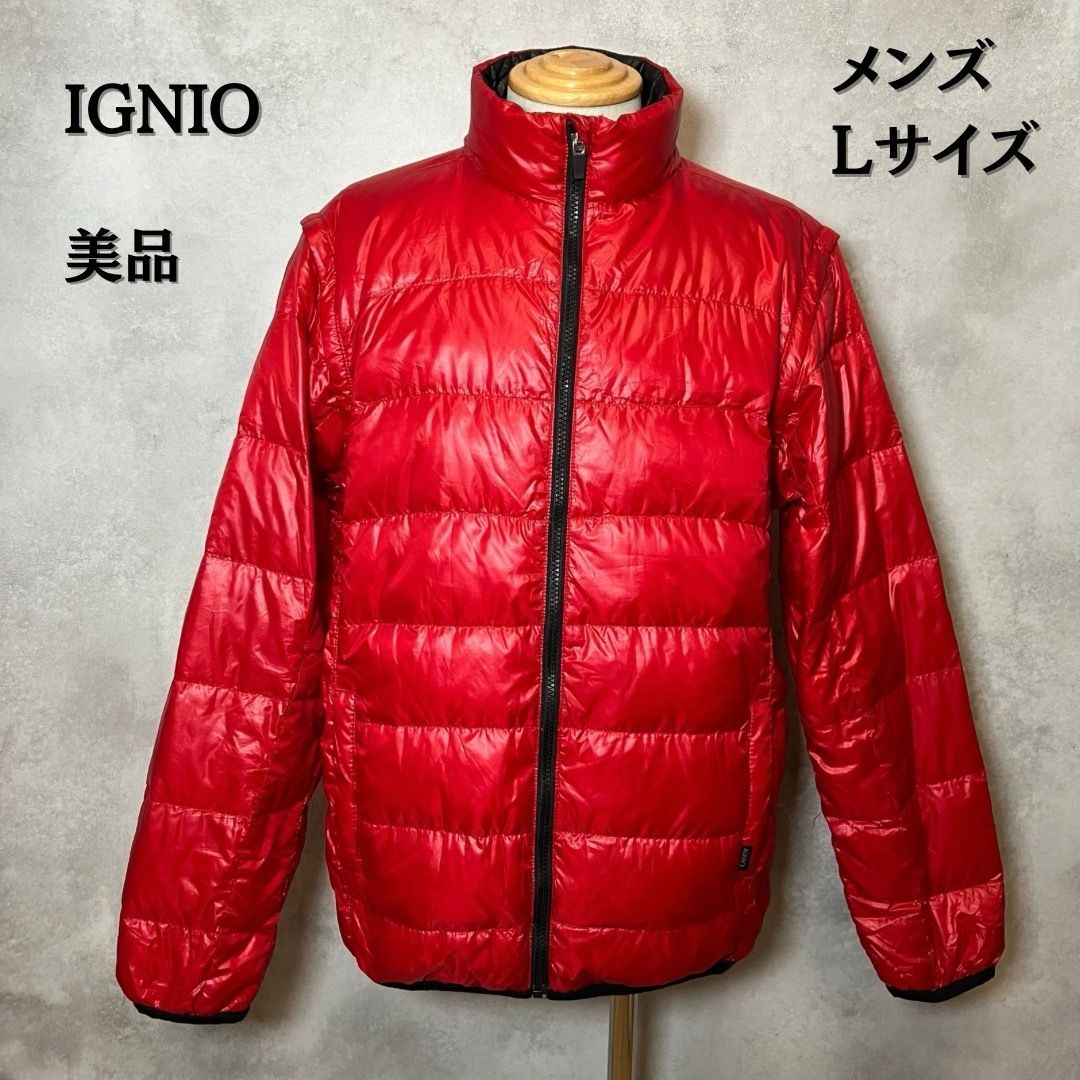 IGNIO イグニオ ダウンジャケット 軽量 スポーツ レッド Lサイズ