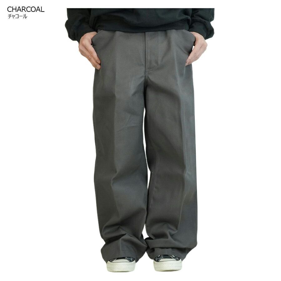 BEN DAVIS ベンデイビスゴリラカット ワークパンツ GORILLA CUT WORK PANTS チャコール グレー 太 太め バギー ストレート男女兼用 灰色 黒 白 ベージュ ロゴ タグ