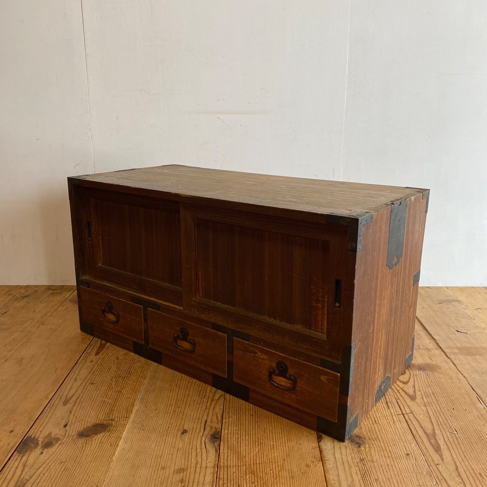 アンティーク チェスト 箪笥 ローボード テレビ台 昭和レトロ 古家具