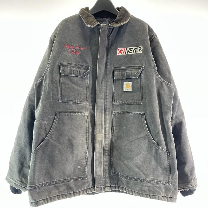 90 s Carhartt トラディショナルコート ダック地 ブランケット C 04 BLK カーハート 17