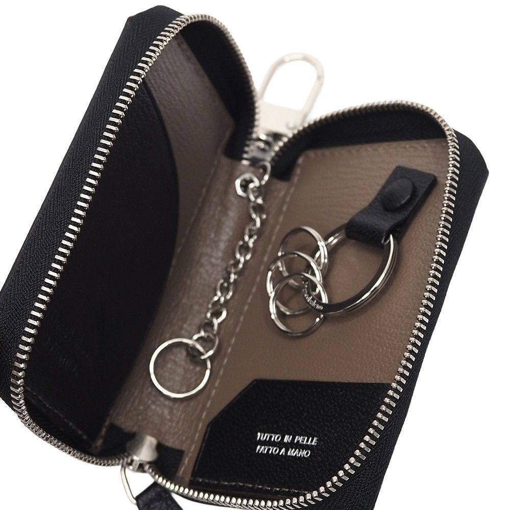 未使用品 L'arcobaleno スマートWキーケース ブラック/グレー LA122GT