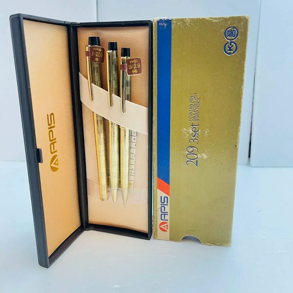 ヴィンテージ APIS アピス ゴールド シャープペンシル 万年筆 ボールペン セット