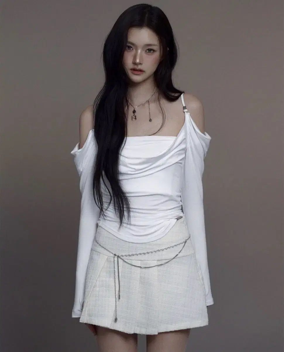 ニューアルリン イヴ ドレーピング オフショルダー ブラウス