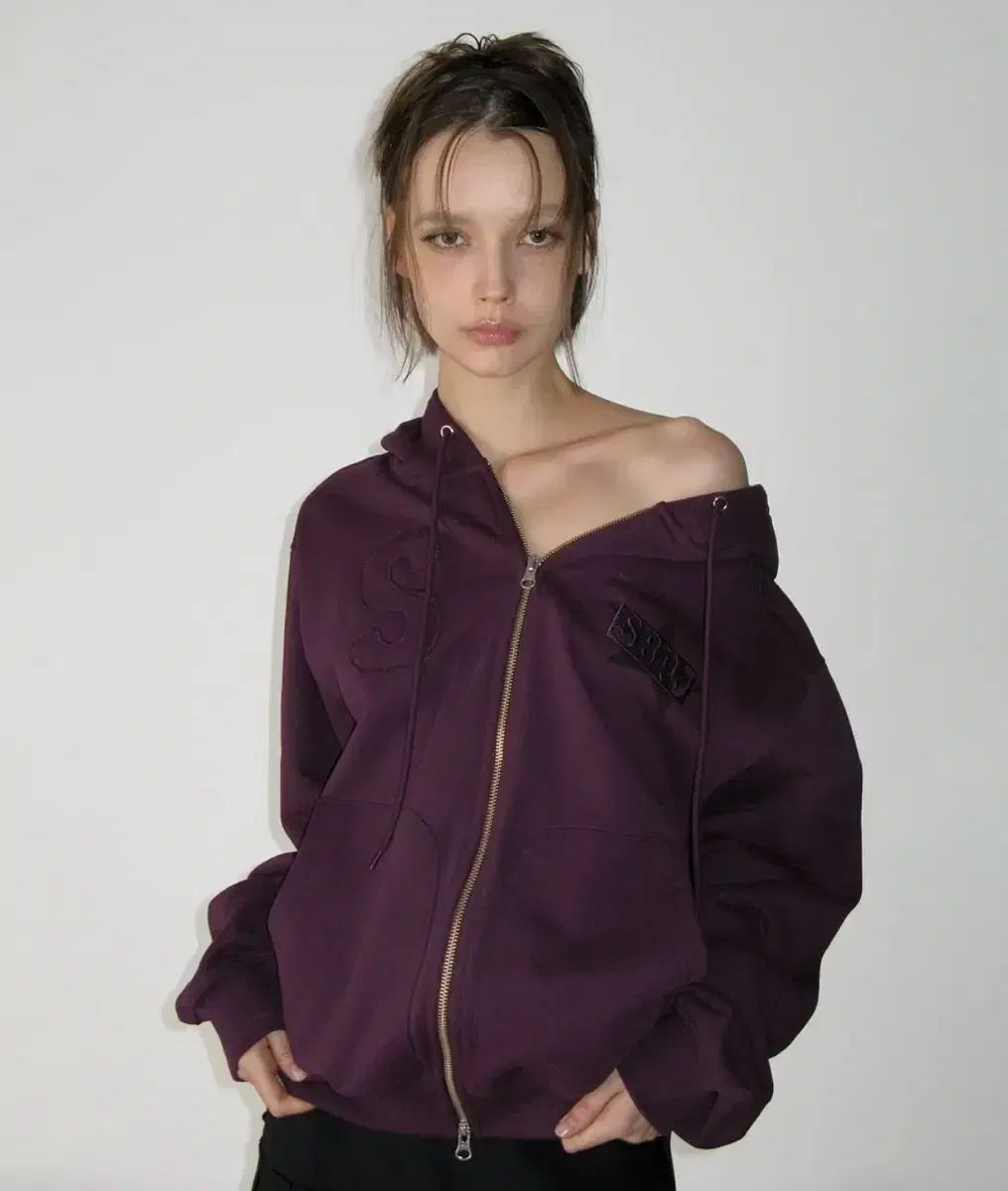 Face the Sunプロジェクト フードジップアップ PURPLE パープル