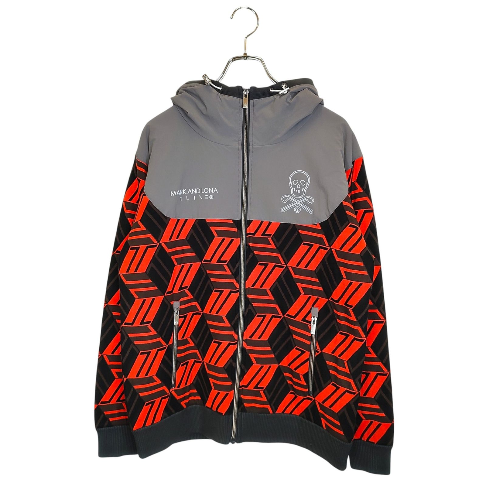 MARK-LONA マークアンドロナ ゴルフ 24 AW GeoLie Hybrid Hoodie Jacket ハイブリッド ブルゾン ジャケット MXM-4 C-AD 03 46 マルチ メンズ