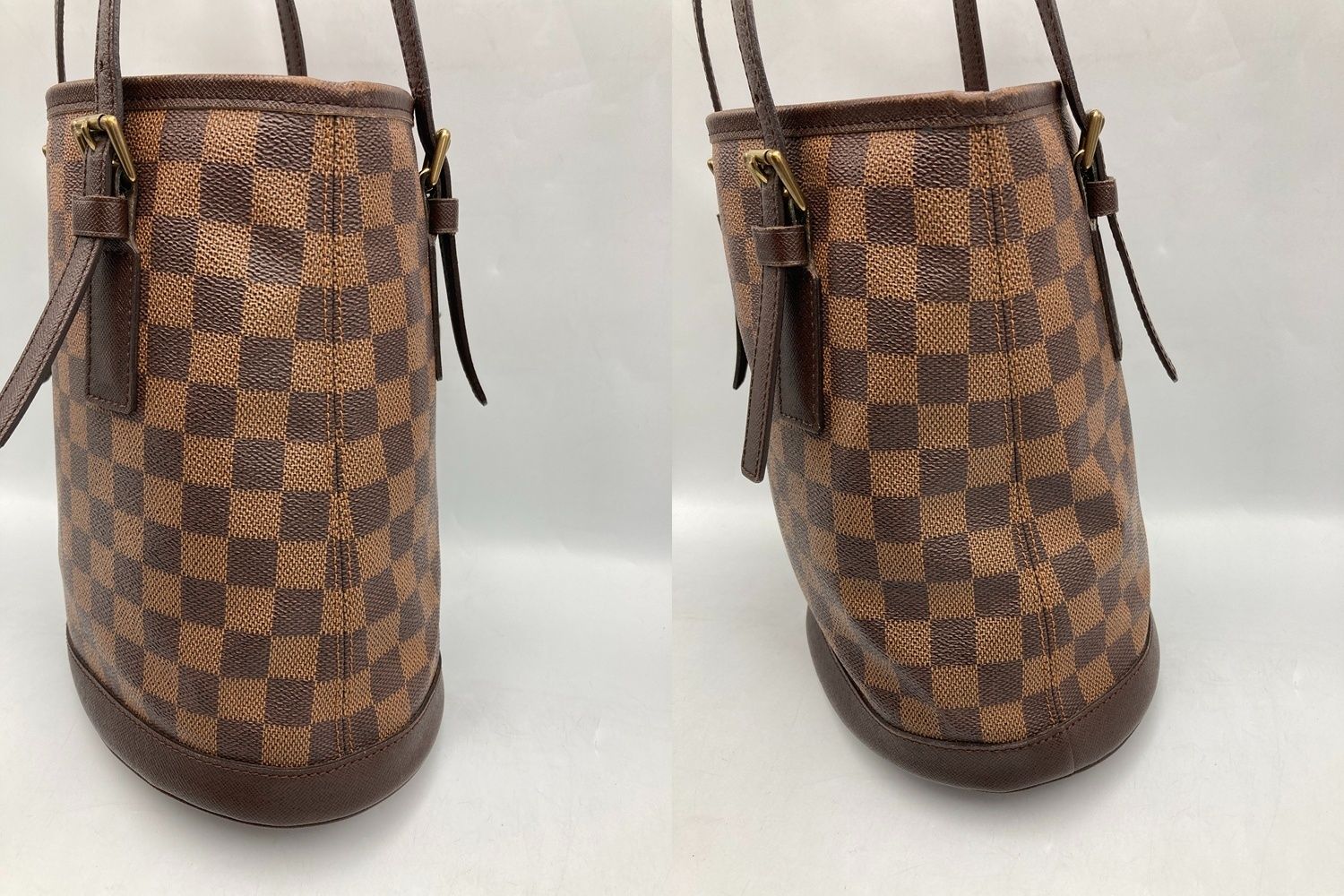 LOUIS VUITTON ルイヴィトン ダミエ エベヌ マレ バケツ型 ショルダー