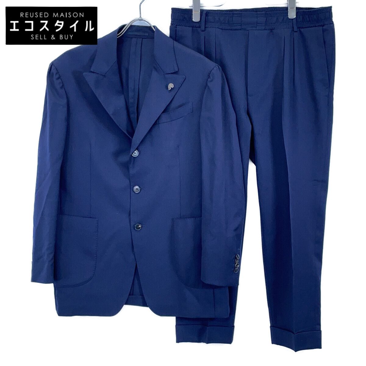 Gabriele Pasini ガブリエレパジーニ | 正規 Marzotto Incase生地 ウール 段返り3 Bシングル 48