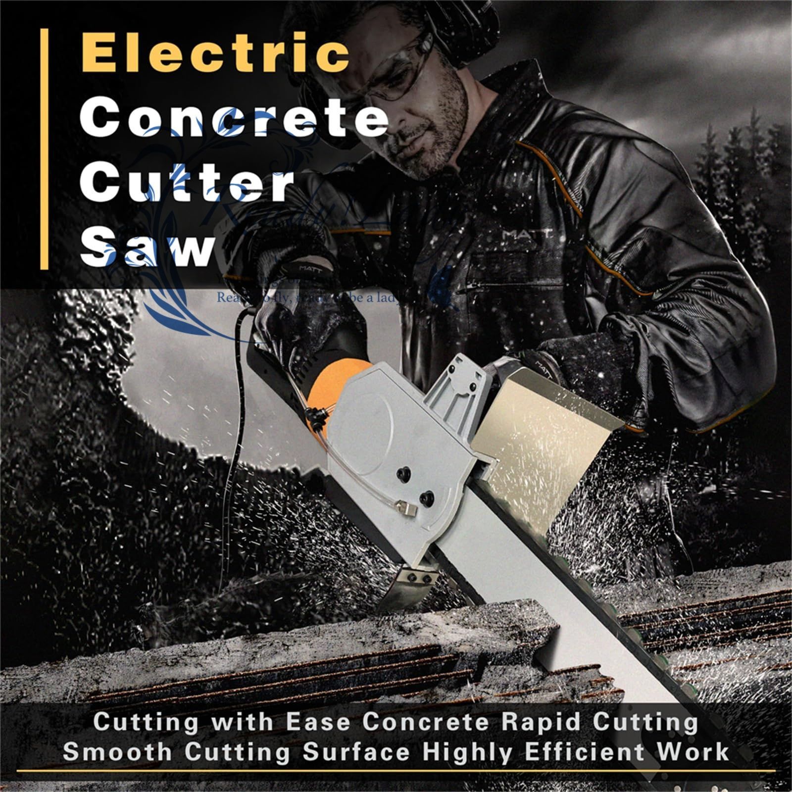 電動コンクリートソー 湿式コンクリート給水用無塵切断鋸 8800 w|6000 rpm 壁溝鋸 切断深さ 48 cm