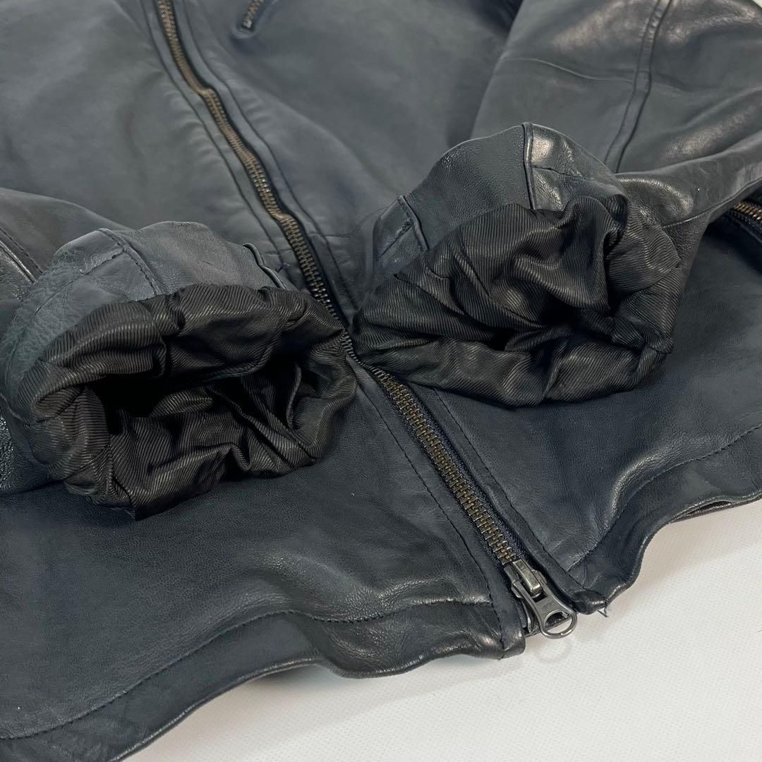 限定価格BANANA REPUBLICシングルライダースジャケット Lラムレザー バナリパ ラムレザージャケット