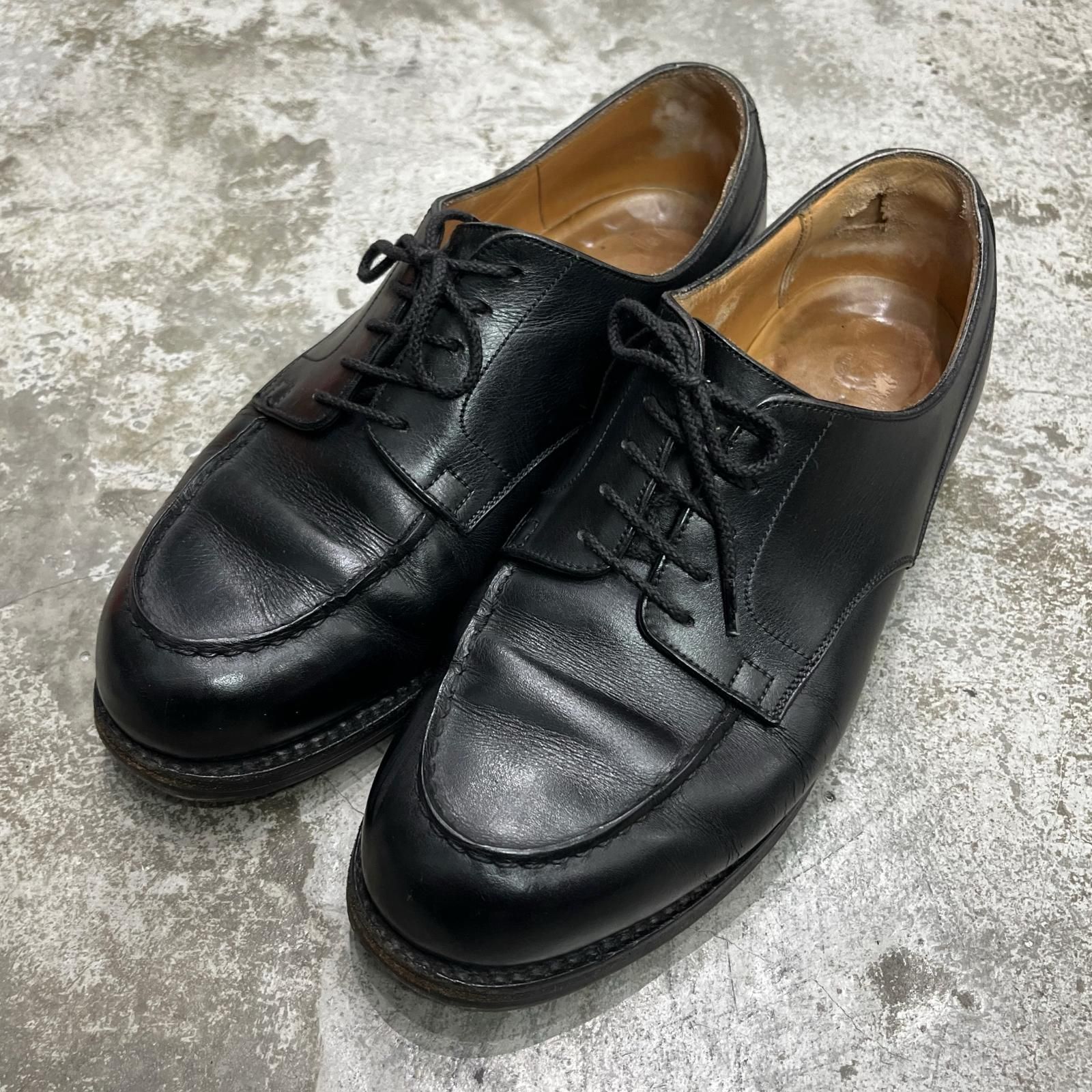 参考上代176000円 J.M WESTON Golf 641 ゴルフ 革靴 短靴 ジェイエムウエストン ブラック 7 E 26.5 cm 6351 M