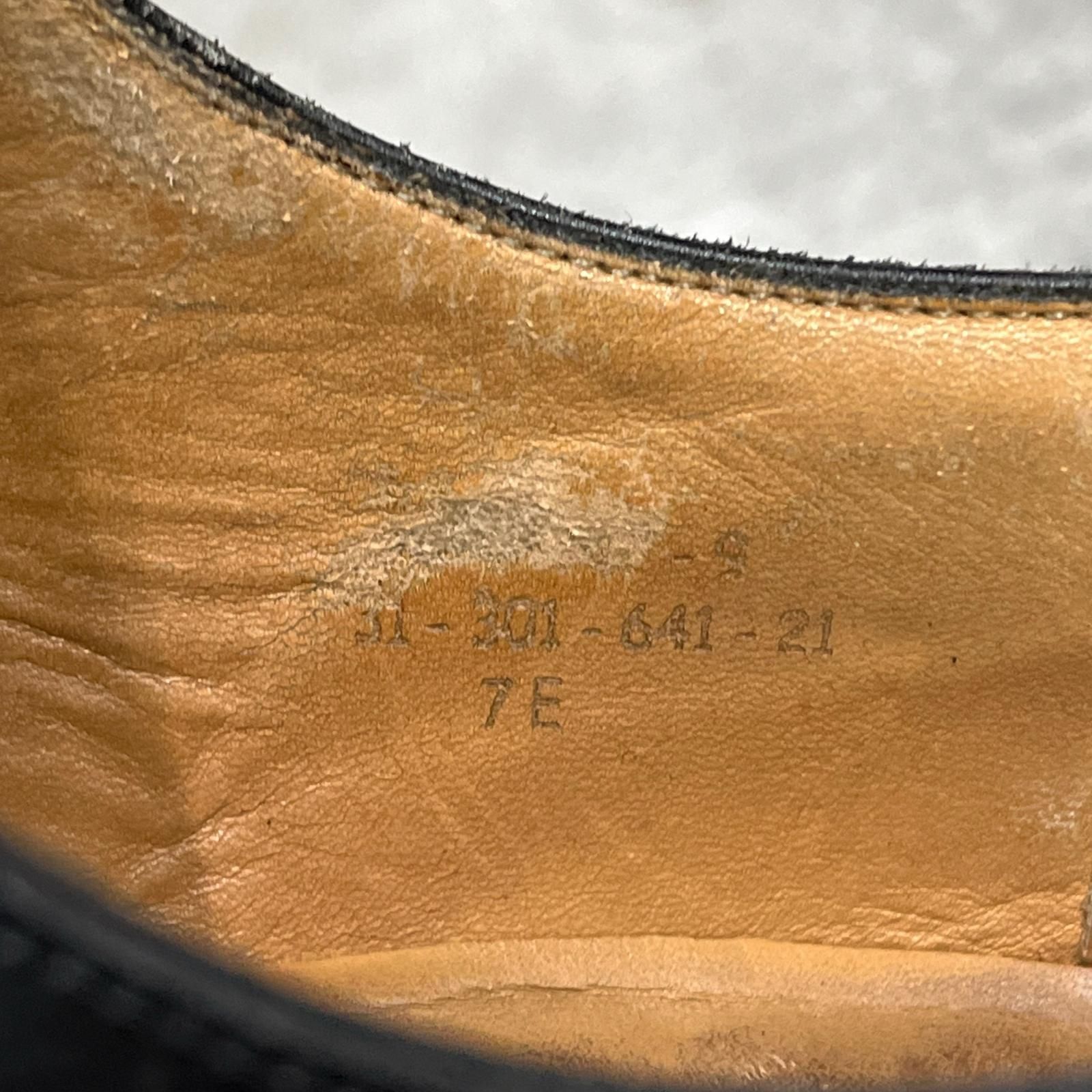  参考上代176000円 J.M WESTON Golf 641 ゴルフ 革靴 短靴 ジェイエムウエストン ブラック 7 E 26.5 cm 6351 M ドレス ビジネスシューズ ブーツ 革靴