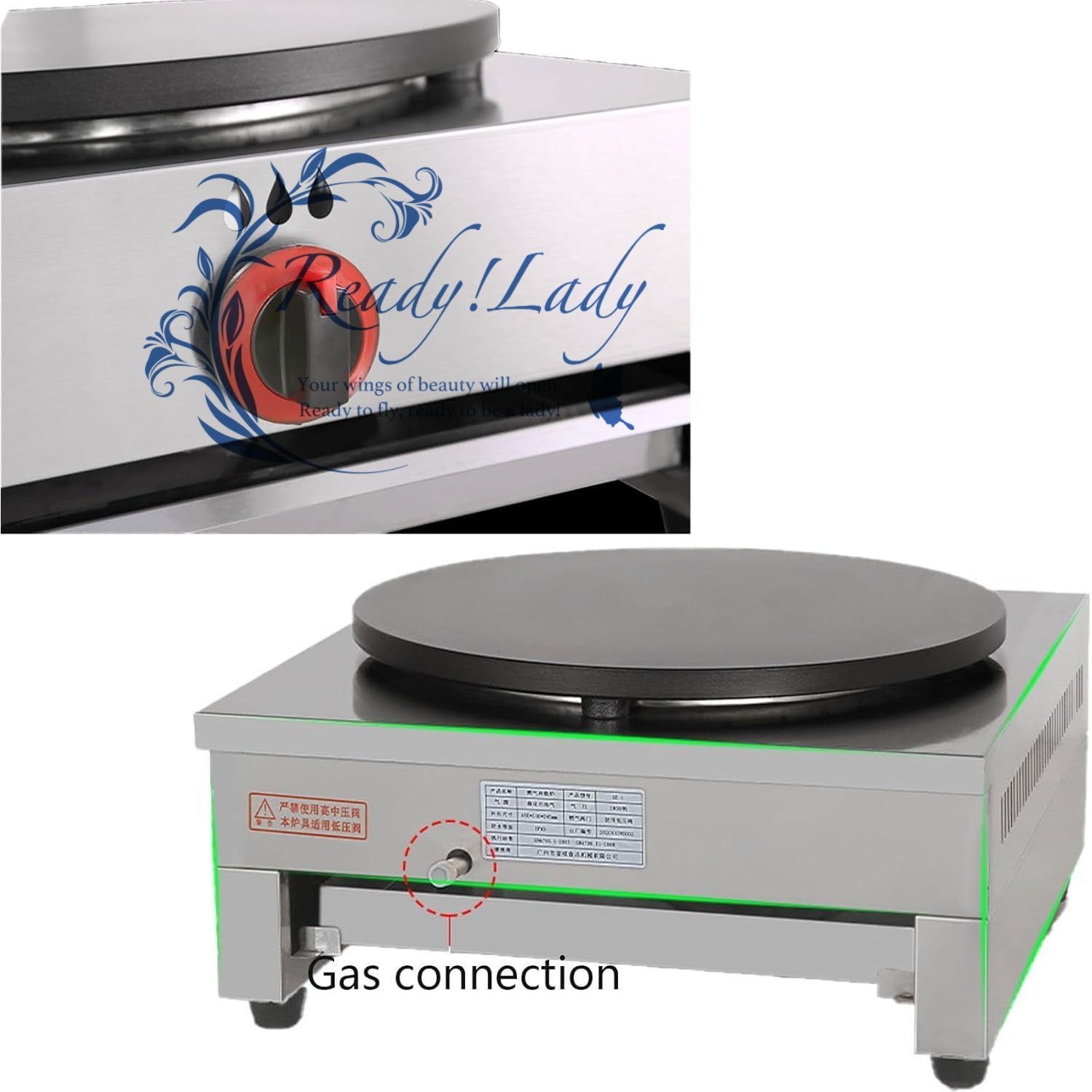  15.7インチ ステンレスワッフルメーカー ノンスティック レストラン スナックバー アウトドアパーティー用 その他 キッチン 食器