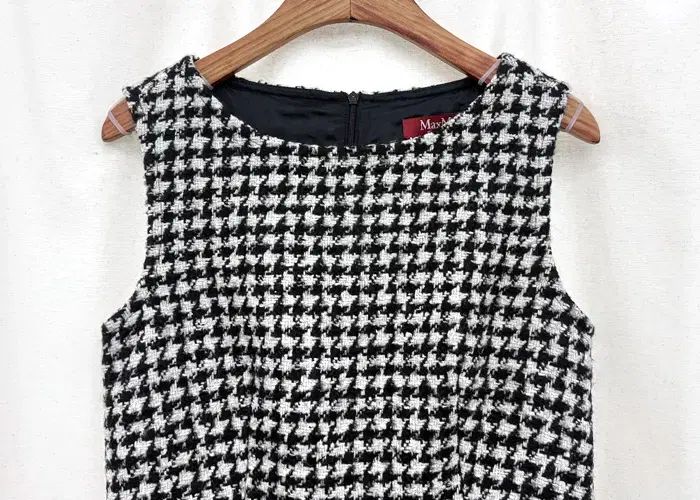 マックスマーラ スタジオ ハウンドトゥース ツイード スリーブレス ONE PIECE