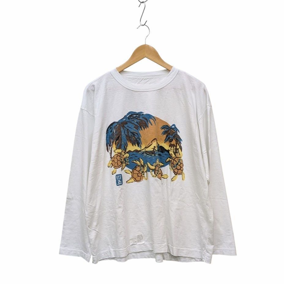 ♥品 45 rpm フォーティーファイブアールピーエム スタジオ HAVE A GOOD DAY 長袖Tシャツ 8087057-02-4 ホワイト サイズ 4