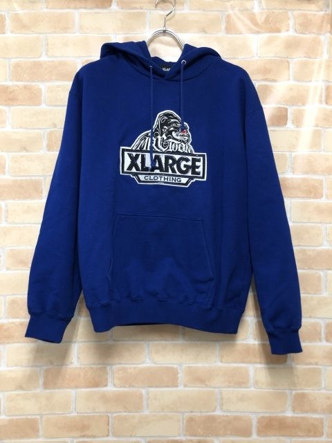 XLARGE×Mister Cartoon エクストララージ HOODED SWEAT SHIRT ブルー S