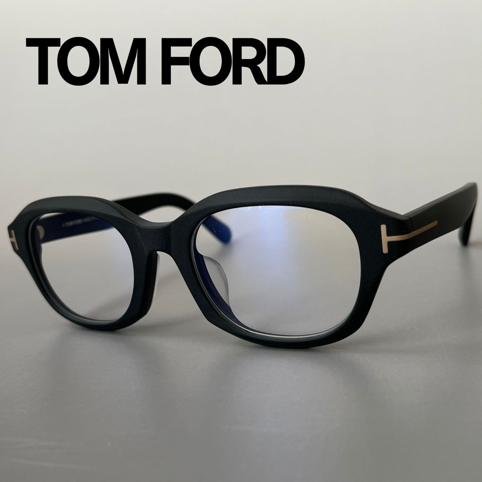 トムフォード メガネ TOM FORD アジアンフィット ウェリントン マット ブラック 黒 眼鏡 メンズ レディース ブルーライトカット 黒縁