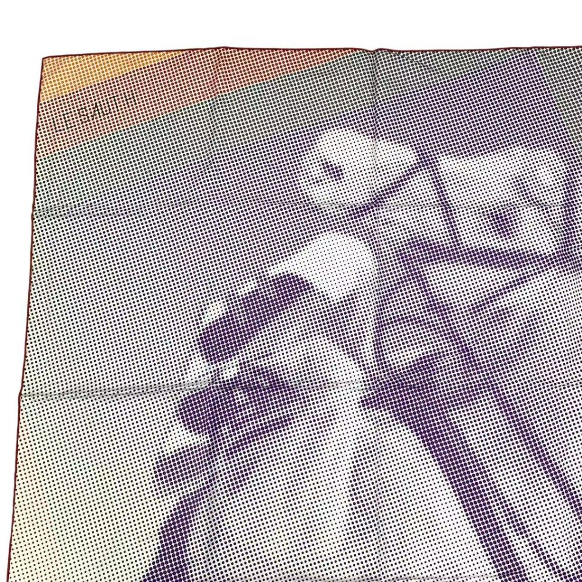 品 HERMES エルメス スカーフ シルク カレ90 ソーH Le saut H マルチカラー