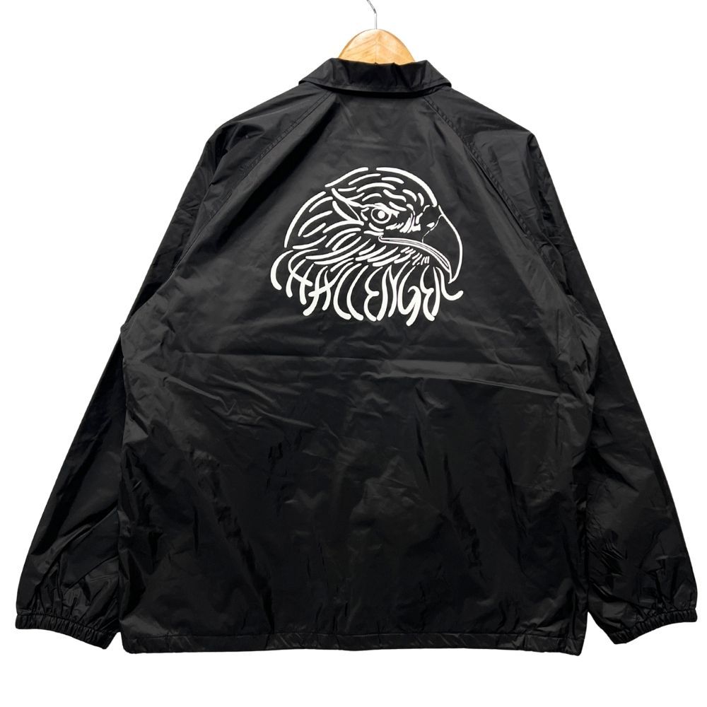 チャレンジャー 25 AW EAGLE COACH JACKET イーグル プリント ナイロン コーチジャケット ブラック サイズXL | 53532