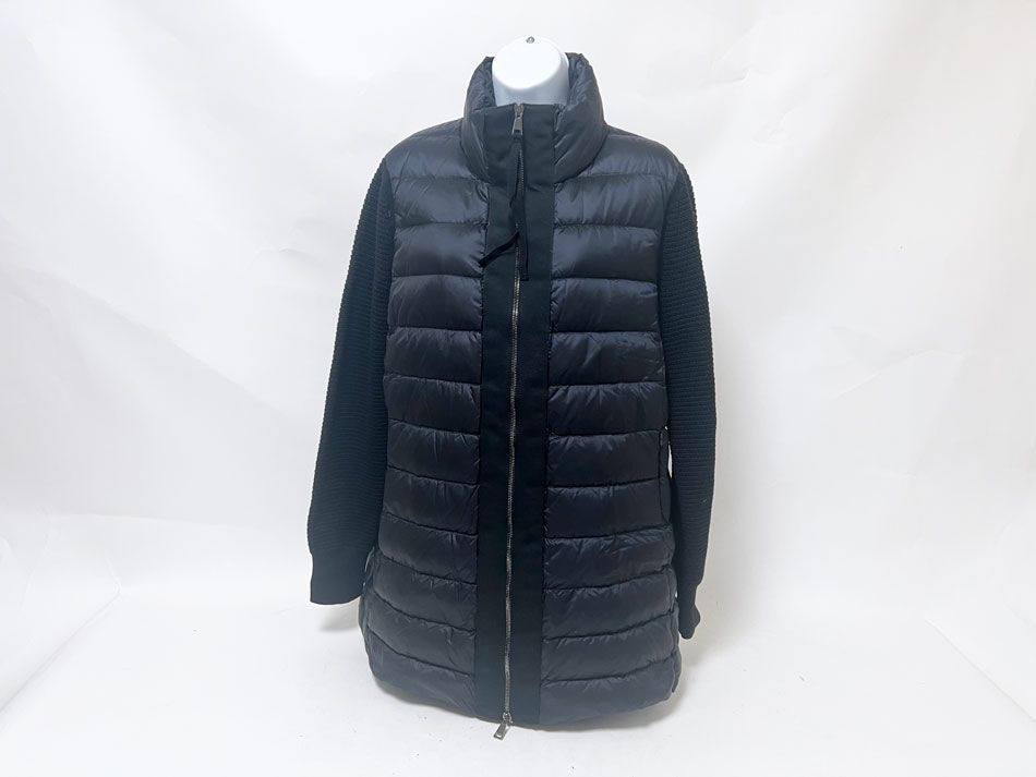 MONCLER モンクレール ダウンジャケット レディース ブルゾン MAGLIONE TRICOT CARDIGAN ブラック ニット Lサイズ