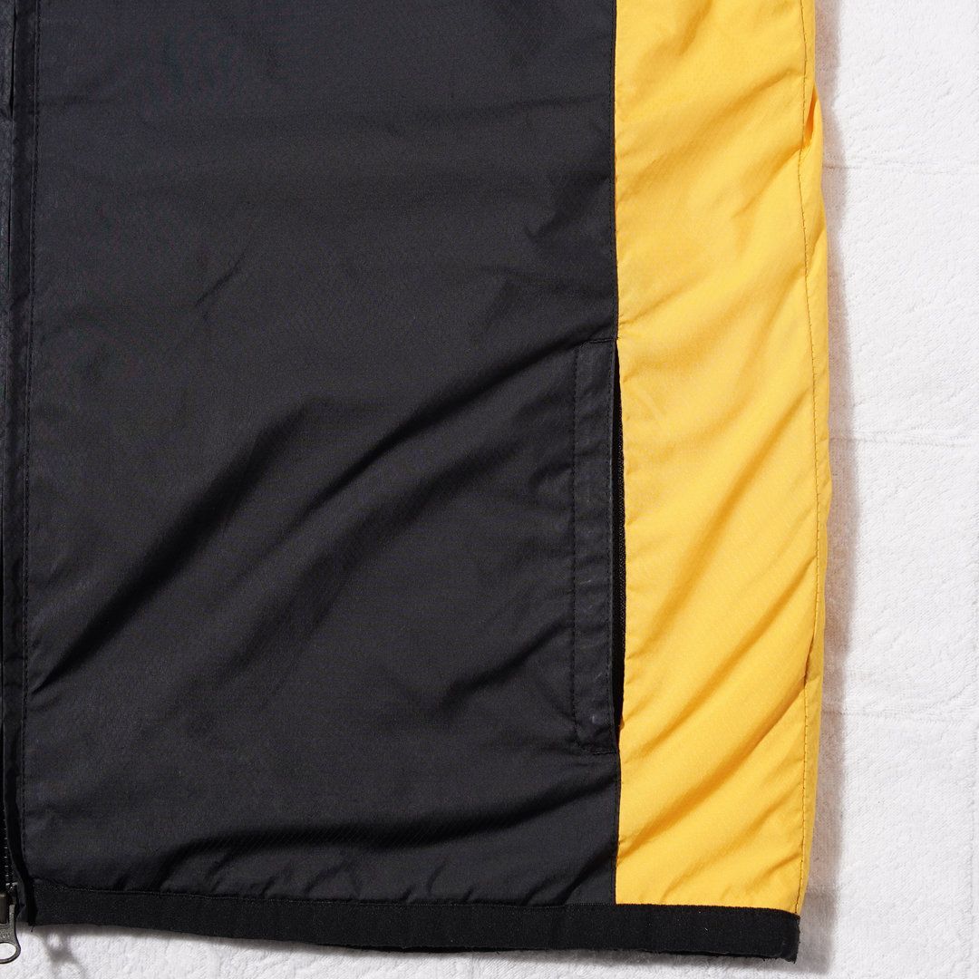  00 s ナイキ NIKE フリース ナイロンジャケット XL ブラック イエロー クライマフィット CLIMA-FIT ロゴ刺繍 ラグラン オーバーサイズ ストリート スポーツミックス 古着 N 520 ナイロンジャケット ジャケット アウター