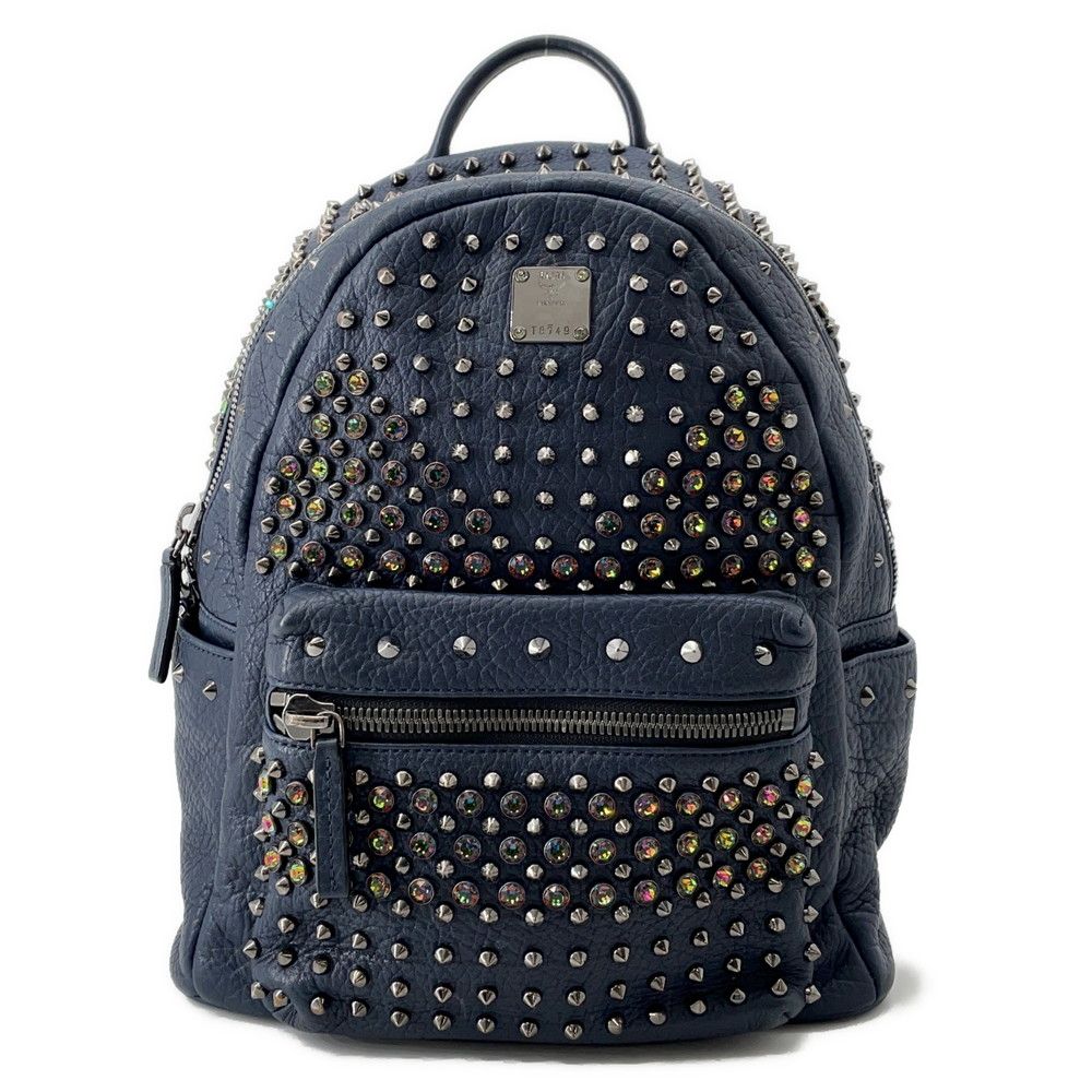 MCM ブラック リュック・バックパック 訳あり】MCM リュック スタッズ