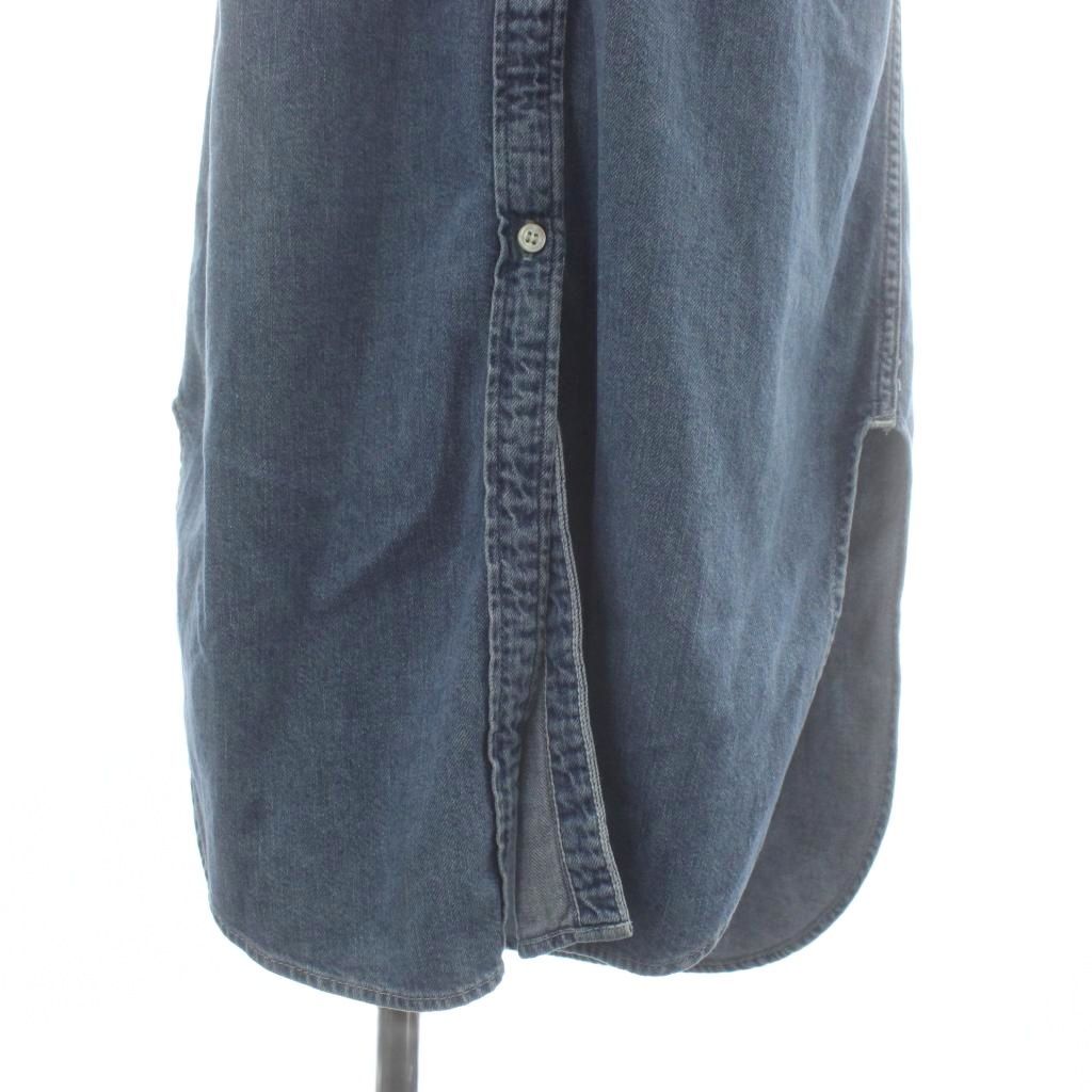 ロンハーマン ヴィンテージ R.H. デニム シャツ ワンピース 長袖 ロング タイダイ XS 青 ブルー ベージュ |XZ 上質素材 その他 