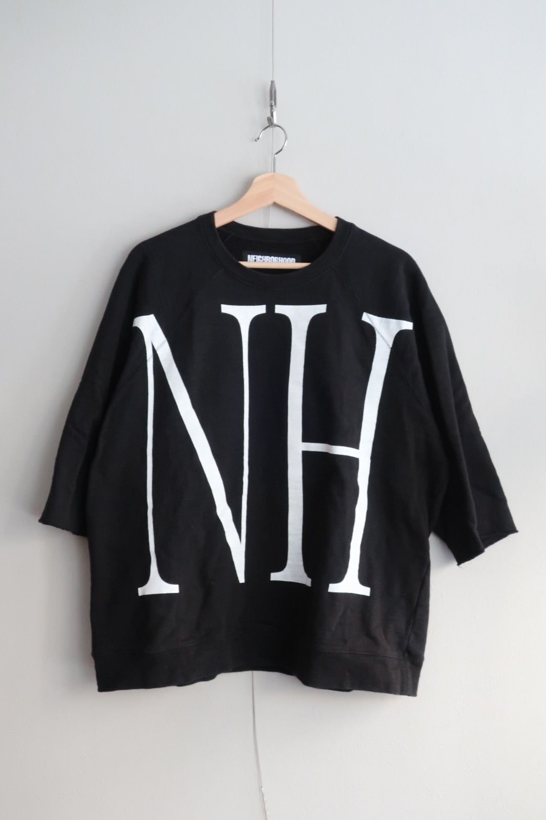 NEIGHBORHOOD CREW CUT BIG LOGO SWEAT ネイバーフッド クルーネック ビッゴロゴ カット スウェット ブラック LARGE