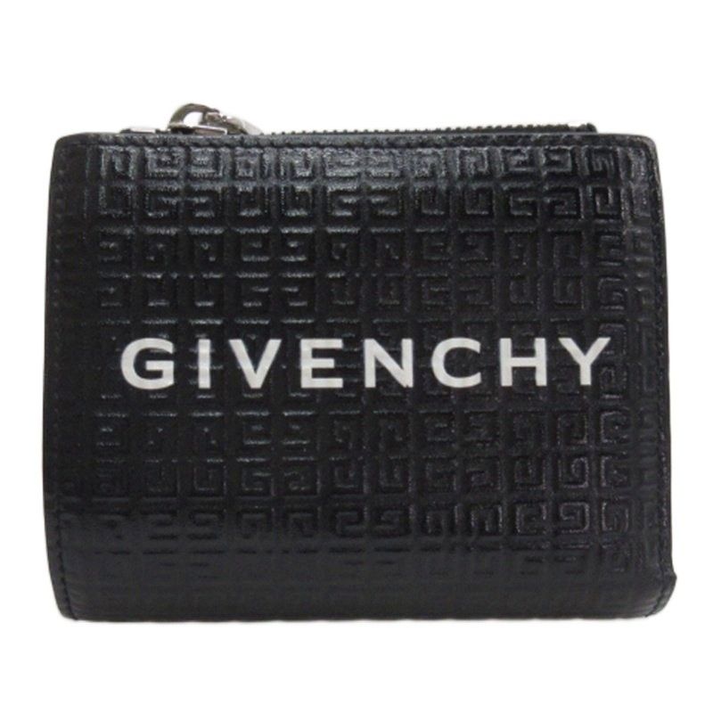 ジバンシィ GIVENCHY ロゴ 二つ折り財布 コンパクト ウォレット ブラック AA