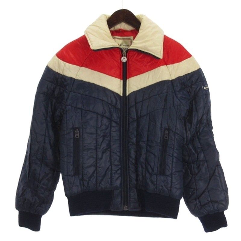 モンクレール MONCLER アシックス トリコロール 中綿 ジャケット スキーウェア ネイビー M FF