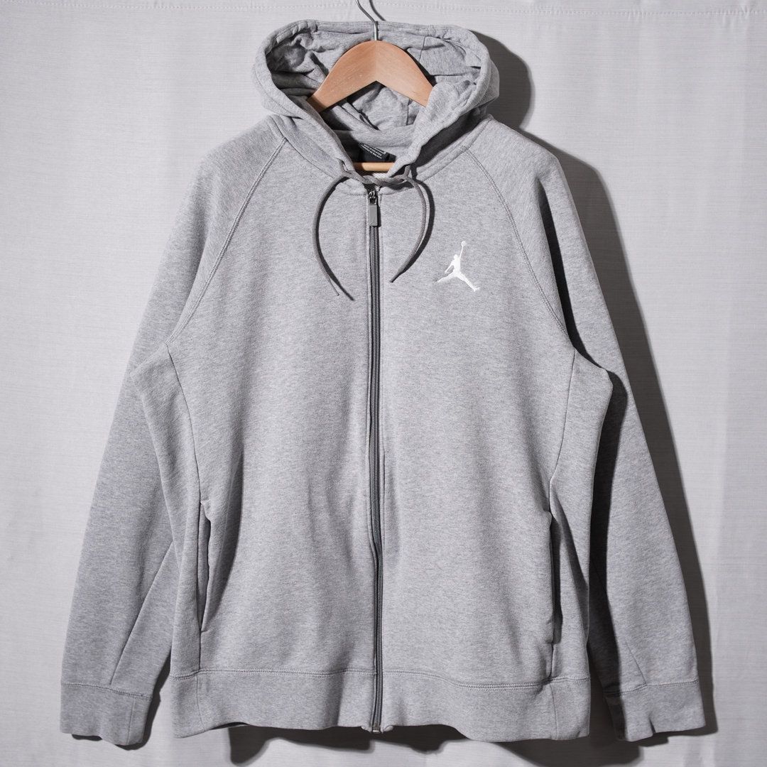 美品 ナイキ NIKE エアジョーダン AIR JORDAN ジップパーカー L グレー 