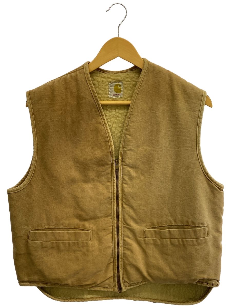 Carhartt カーハート 70 s ダックベスト 裏ボア SCOVILLジップ メンズ ブラウン サイズ表記欠損 ML相当