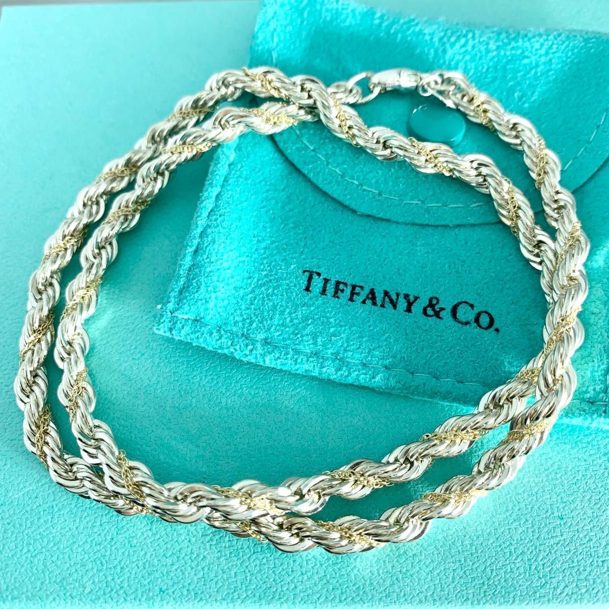 ティファニー ツイストロープ チェーン コンビ ネックレス YC 1 e