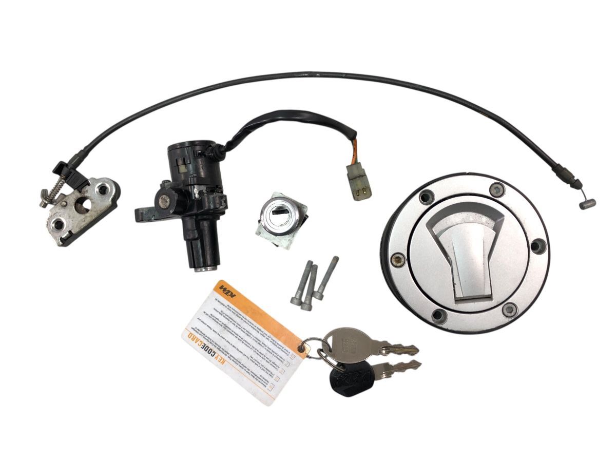 KTM 690デュークR DUKE 2013- キーセット メインキー タンクキャップ シートロック コードカード 流用にも 2830-M 9469