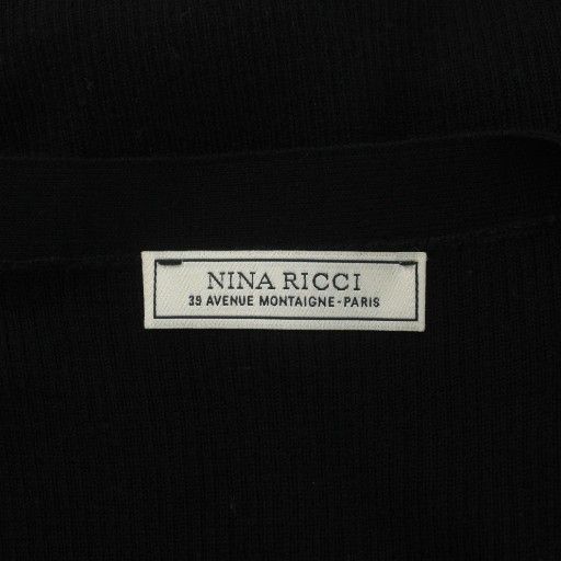 ニナリッチ NINA RICCI カーディガン ニット ウール 長袖 Vネック 袖  