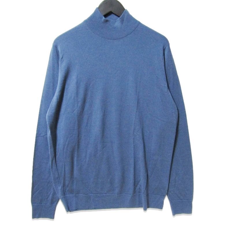JOHN SMEDLEY ジョンスメドレー モックネックニット メリノウール イギリス製 長袖ニットセーター DEEP POOL