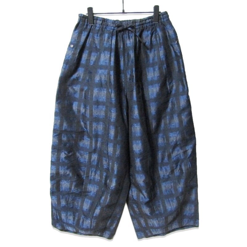 Needles ニードルズ H.D.String Cowboy Pant PE|C Ombre Plaid Jacquard QV 262 イージーパンツ カウボーイパンツ ブルー 1