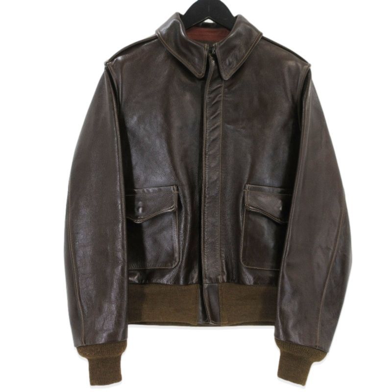 BUZZ RICKSON S バズリクソンズ A-2 フライトジャケット AC-23380 BR 80593 ホースハイド 馬革 ブラウン 38