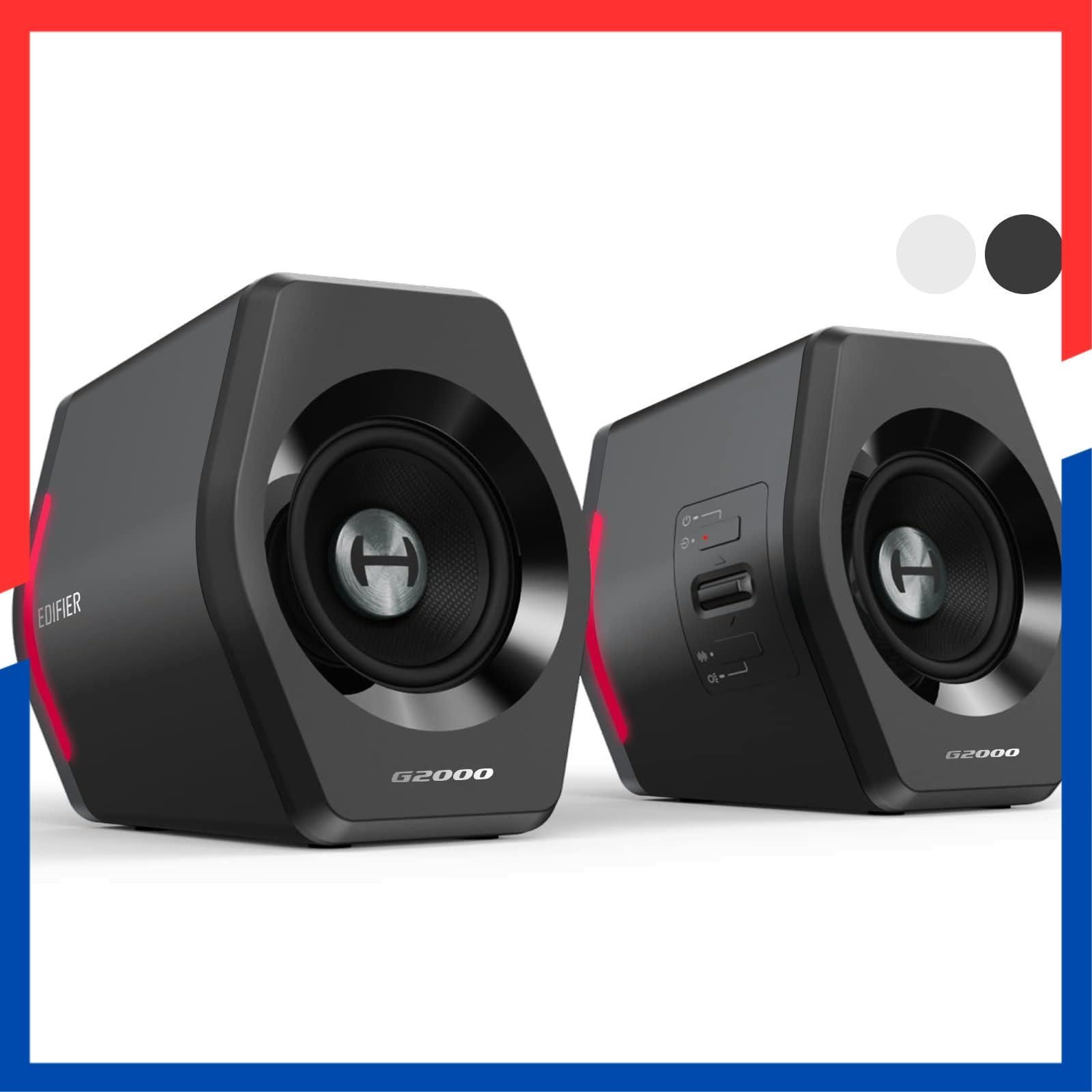 アクティブ先端デザインスピーカー アンプ内蔵 ｜ Bluetooth|USB|AUX 2|Switch等ゲーム機対応 有線 無線両対応 Pro|PS 5|PS 4|Switch PS 5 音質高 ゲーム|映画|音楽モード 小型 ゲーミングスピ