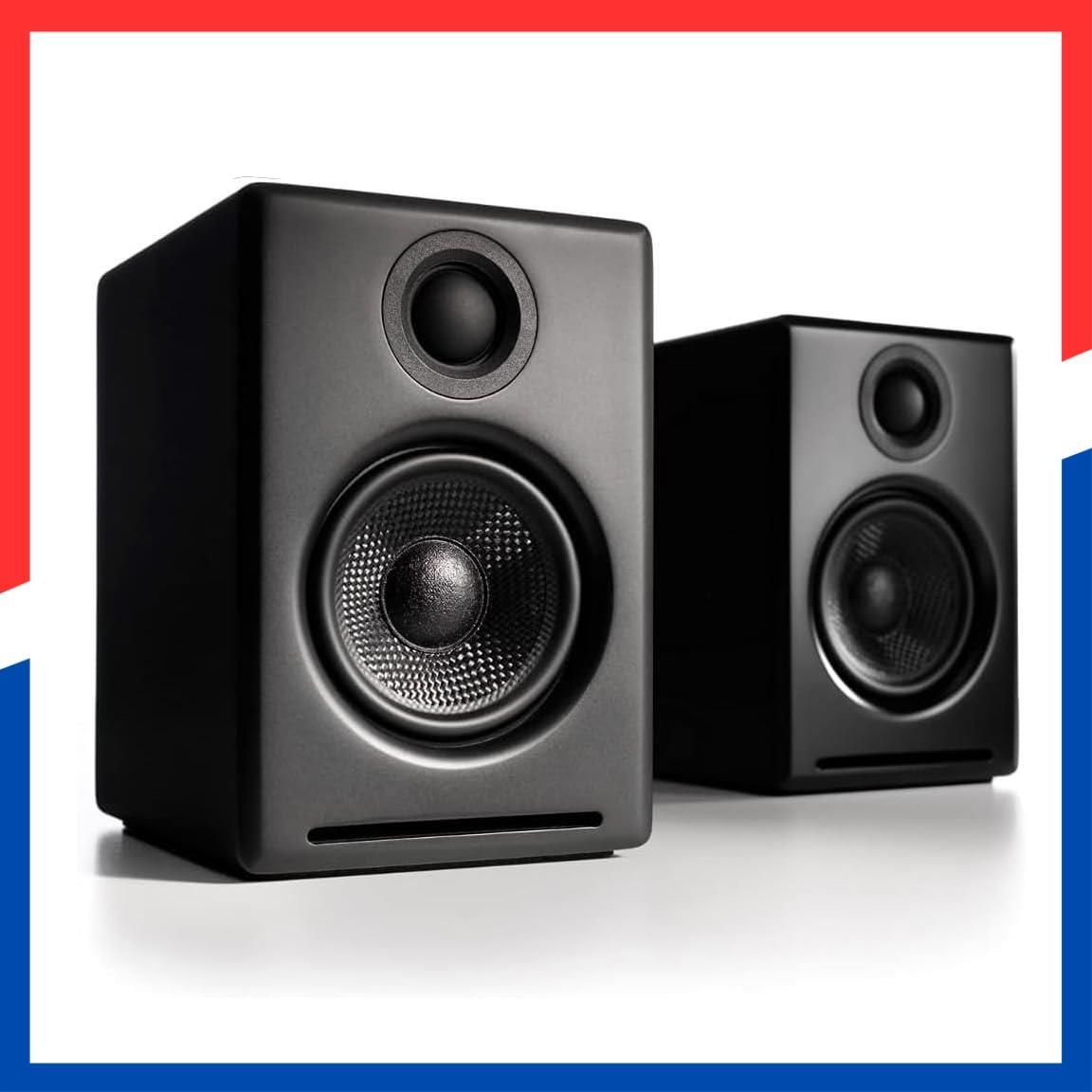 在庫処分 Bluetooth aptX HD PCスピーカー with for ホームミュージックシステム Gen 音楽愛好家 ゲーマー Next A 2 ブラック Audioengine