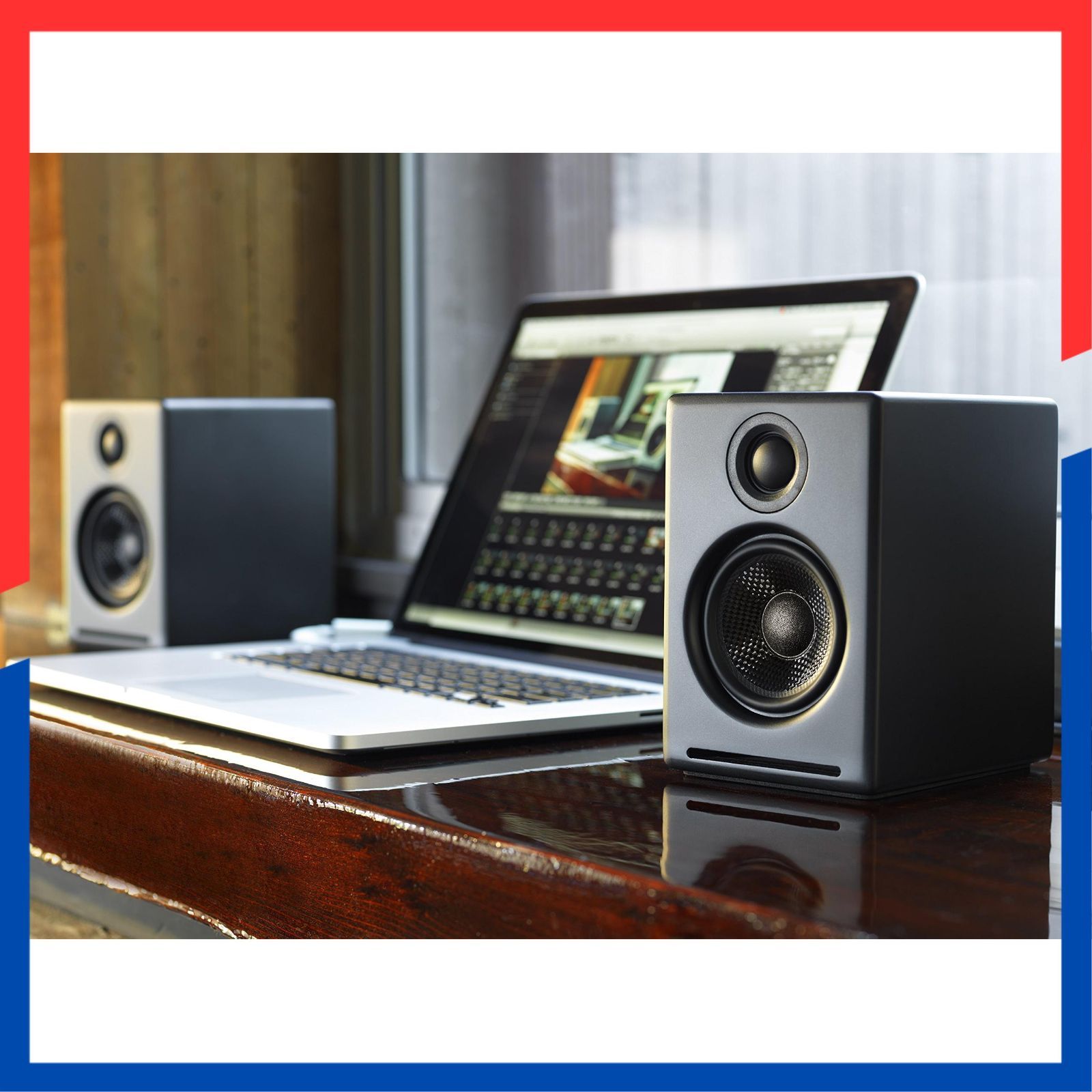 在庫処分 Bluetooth aptX-HD PCスピーカー with for ホームミュージックシステム Gen 音楽愛好家 ゲーマー Next A 2 ブラック Audioengine