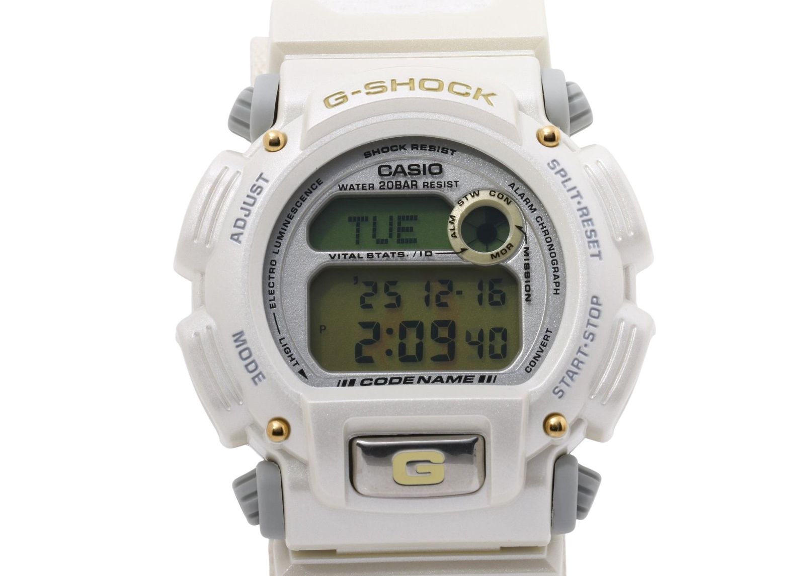 CASIO カシオ 時計 GSHOCK コードネーム ホワイト 樹脂 ナイロン メンズ A.D.M.A. アラスカ犬橇協会 デジタル