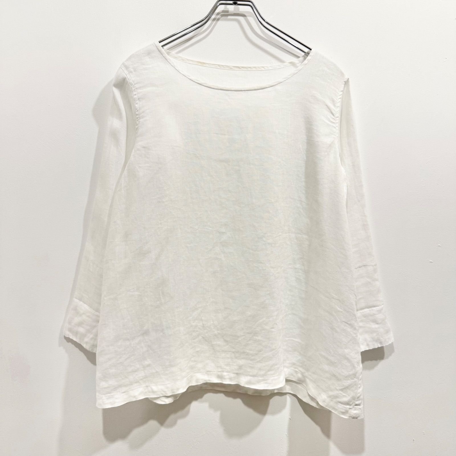 リネン wafu. トップス プルオーバー ブラウス ホワイト サイズ1 み