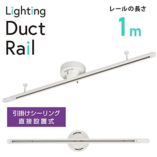 迅速に発送 ライティングダクトレール 引掛けシーリング直接設置式 1 m ホワイト ORL-C 100 AW 06-5015 オーム電機
