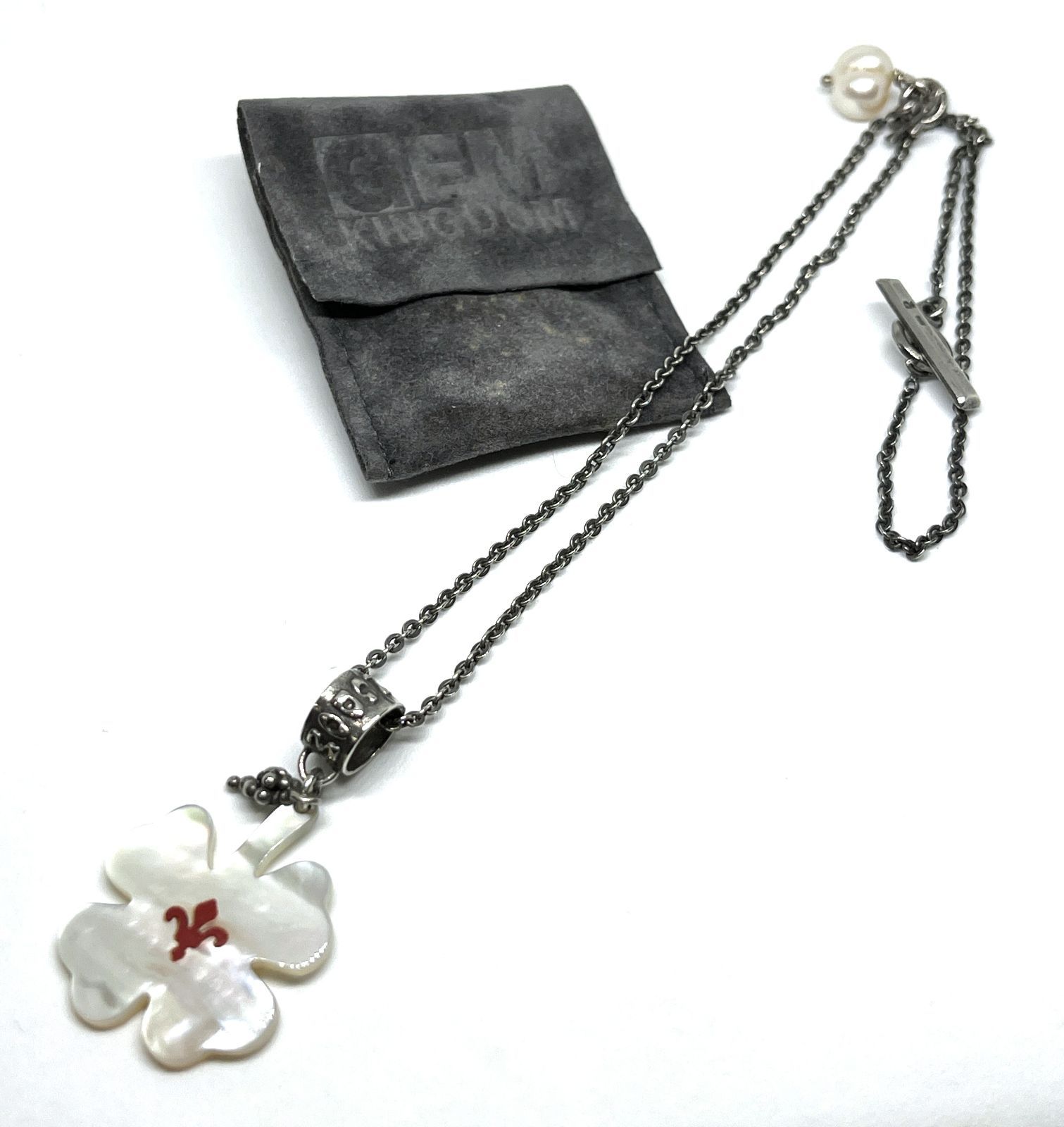 GEM KINGDOM｜ジェムキングダム クローバー ネックレス アクセサリー 四つ葉 フラワー パール